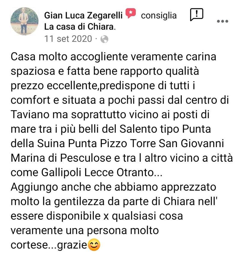 Apartament La Casa Di Chiara Taviano  Zewnętrze zdjęcie